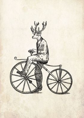 Deer Man on Bicycle