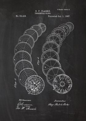 1867 Terrestial Globe - Patent Drawing #2