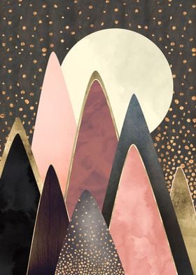 Pink and Gold Peaks
