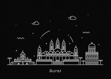 Surat Skyline, India