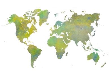 map of the world green