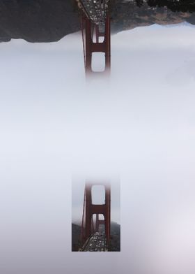 Golden Gate Bridge in the clouds