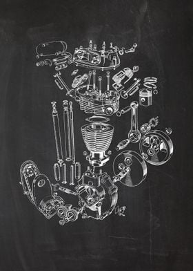 1950's Single Engine - Patent Drawing