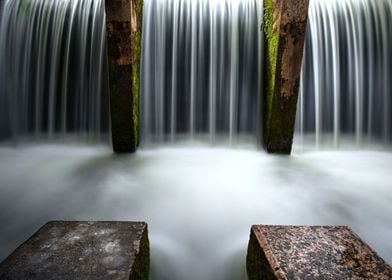 long exposure of waterfall