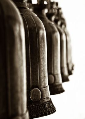 Close up of bells at a Thai Buddhist temple