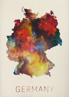 Germany Watercolor Map