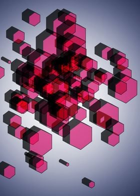 3D Hexagon Background