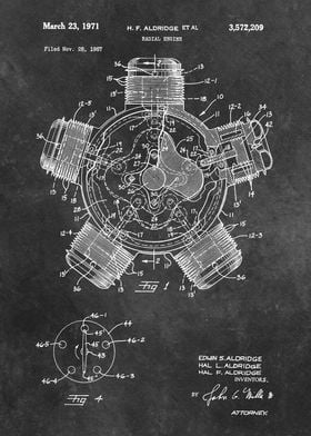 1971 Aldridge Radial engine