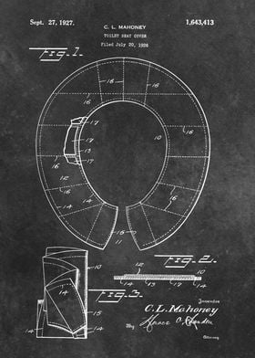 1927 Mahoney Toilet seat cover
