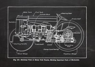 Ford Tractor - Patetent Drawing