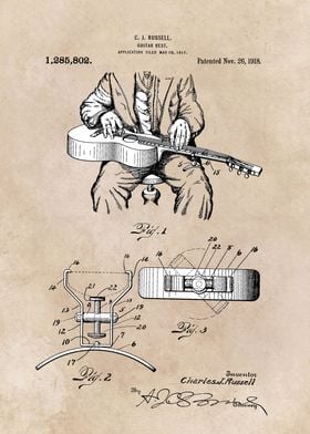 patent art Russell Guitar best 1918