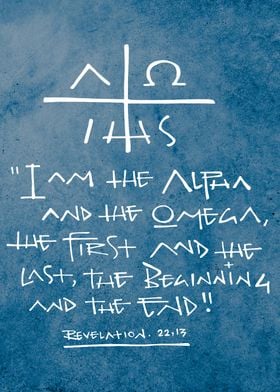 Religious Christian phrase: I am the Alpha ...