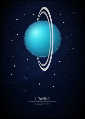 Uranus - Flat Art Planet