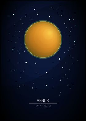 Venus - Flat Art Planet