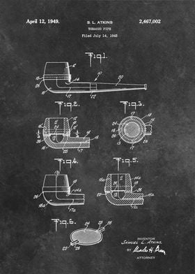 1949 Atkins Tobacco Pipe