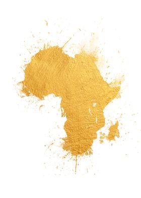 Africa map gold