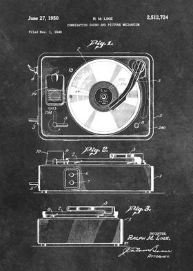 1950 Like combination sound and picture mechanism