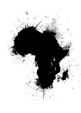 Africa map black