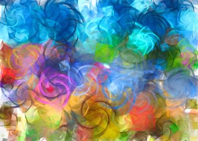 Colorful bright abstract swirls