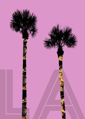 Graphic Art PALM TREES LA 