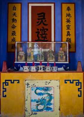 Chinese buddhist shrine at a temple