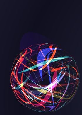 background Abstract Light Lines sphere