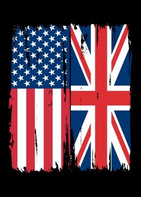 American UK Split Flag