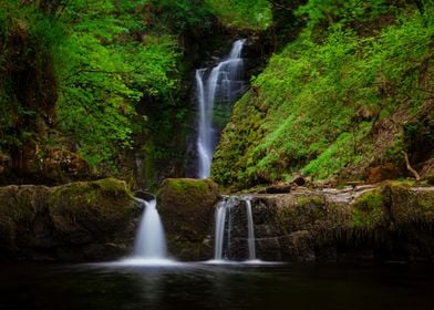 Sgwd Einion Gam waterfall South Wales UK