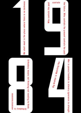 1984 Typographic Poster