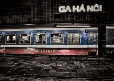 Train in Hanoi station