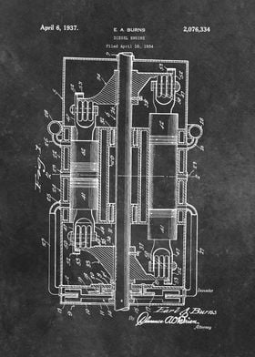 1937 patent art Burns  Diesel engine