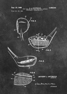 1969 patent art Antonious Golf Club of the wood