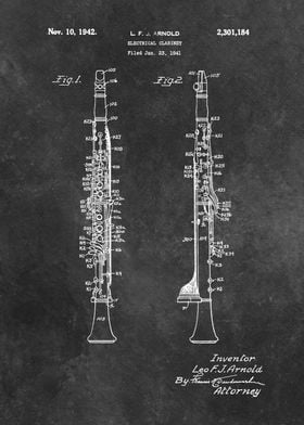 1942 patent art Arnold Electrical clarinet