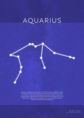 Aquarius The Constellations Series 01 Minimalist
