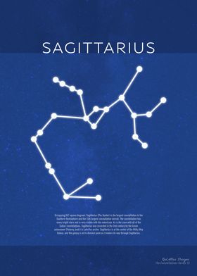 Sagittarius Constellation Minimalist Series 13