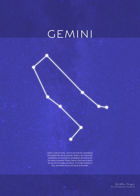 Gemini The Constellations Minimalist Series 06