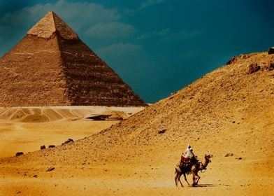 Two Camel Riders & the Pyrami