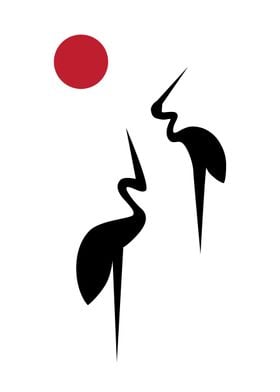 Feng Shui Cranes. Bird of happiness - Good luck