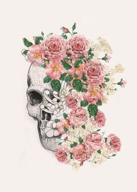 Flowers skull