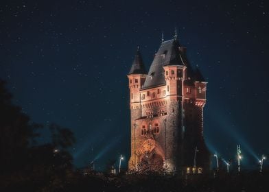 Nibelungenturm at Night