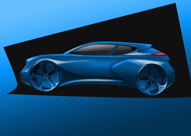 Blue Concept Car