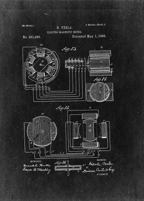 "Electro-magnetic motor" - Nikola Tesla