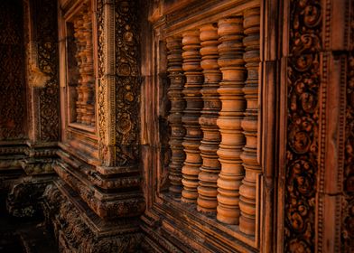 Carved Temple Spindles