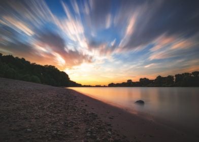 Sunset at the Riverside