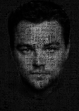 Leo Decaprio text portrait