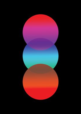minimalist colorful circle
