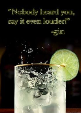 Funny gin poster