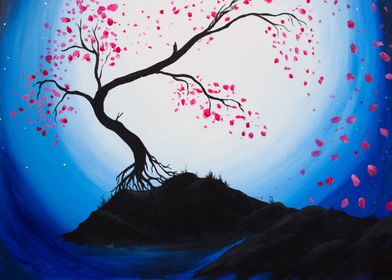 Blue Moon Cherry Blossoms after Brianna Fecarotta