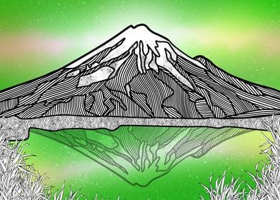 Mount Taranaki New Zealand Geometric