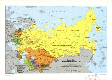 Soviet Union Map (1983)